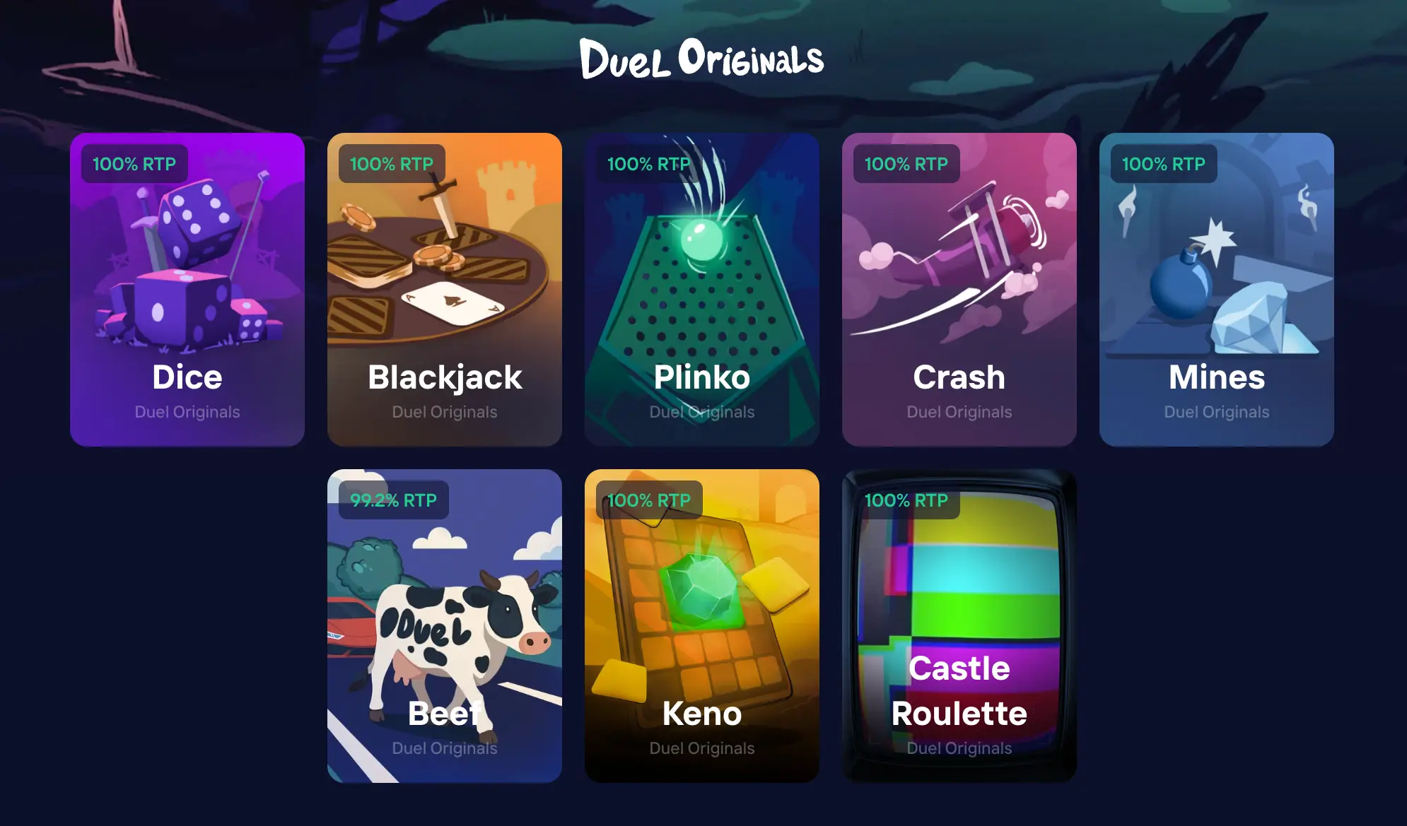 Оригинальные игры Duel PROMO с RTP 100%